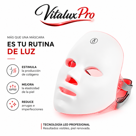 VitaluxPro™ Máscara LED Facial Rejuvenecedora 7 en 1